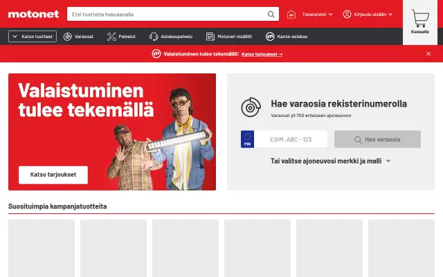 Screenshot of motonet.com
