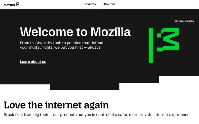 Screenshot of mozilla.ca