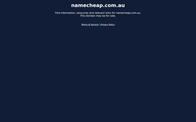 Screenshot of namecheap.com.au