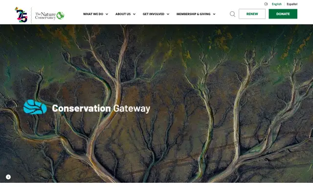 Screenshot of nature.org