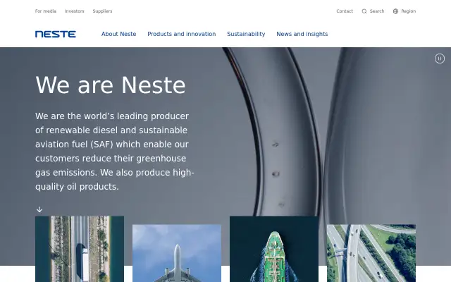 Screenshot of neste.ca
