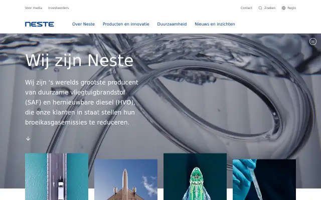 Screenshot of neste.nl