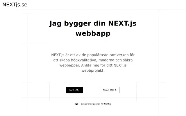 Screenshot of nextjs.se