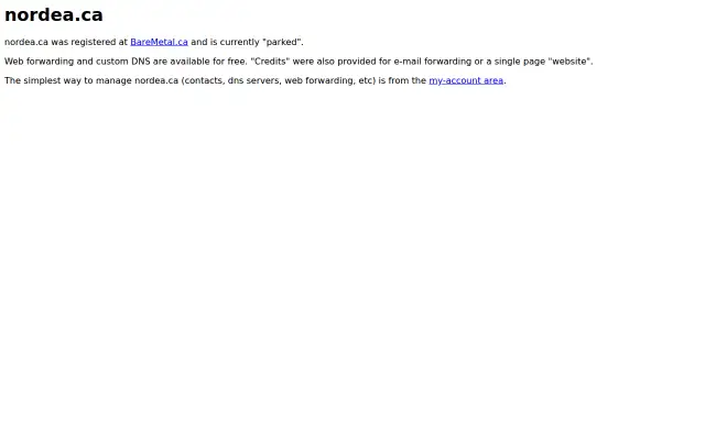 Screenshot of nordea.ca