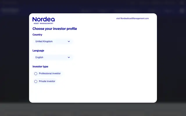 Screenshot of nordea.co.uk