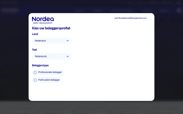 Screenshot of nordea.nl
