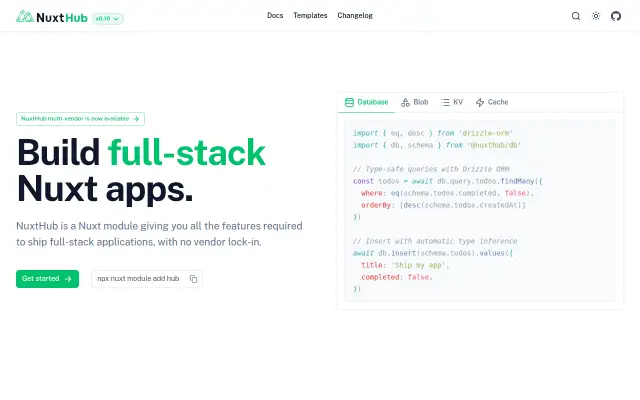 Screenshot of nuxt.dev