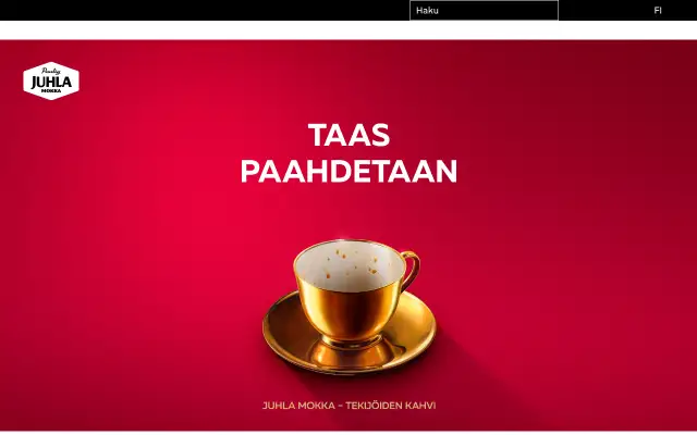 Screenshot of paulig.se