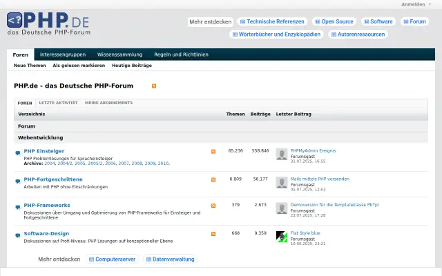 Screenshot of php.de