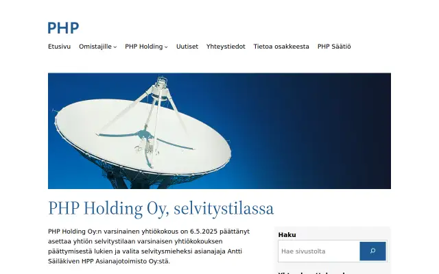Screenshot of php.fi