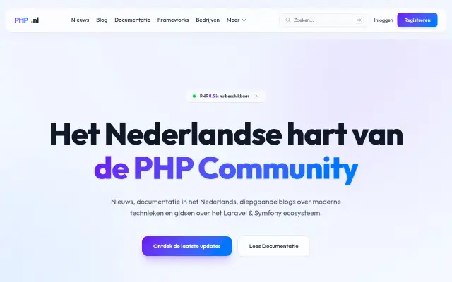 Screenshot of php.nl