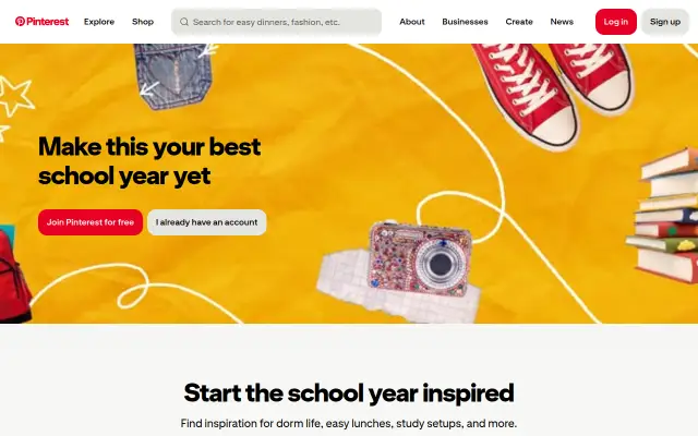 Screenshot of pinterest.co