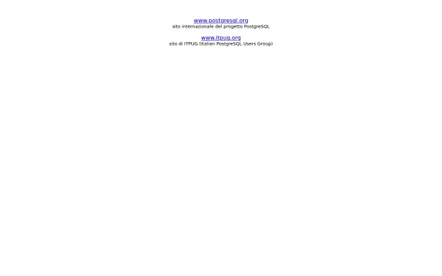 Screenshot of postgresql.it