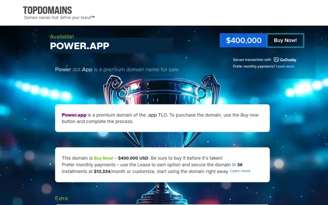 Screenshot of power.app
