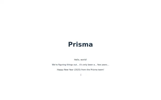 Screenshot of prisma.dev