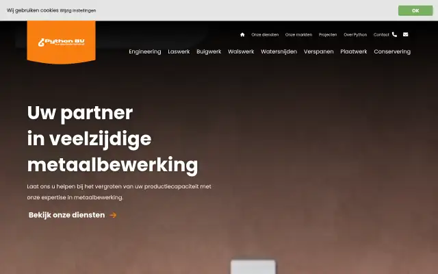 Screenshot of python.nl