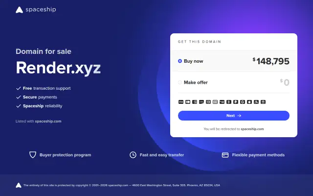 Screenshot of render.xyz