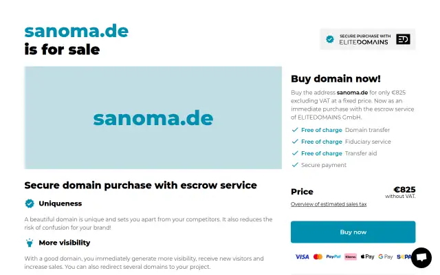 Screenshot of sanoma.de