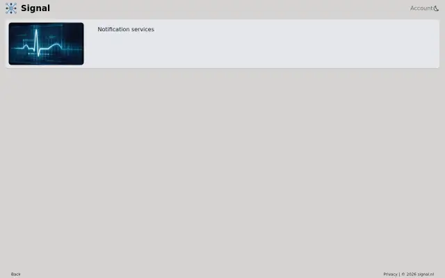 Screenshot of signal.nl