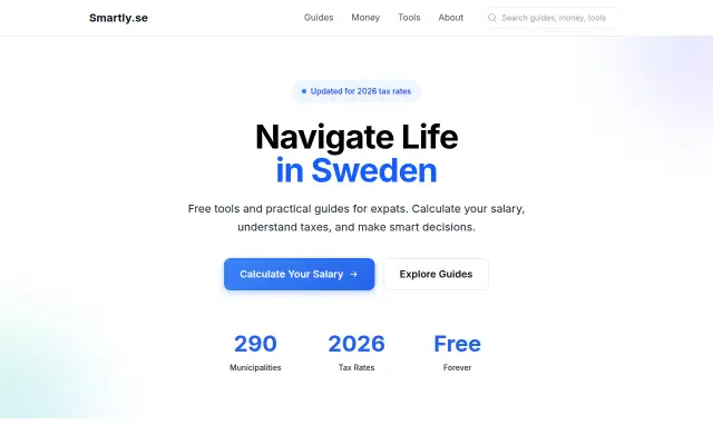 Screenshot of smartly.se