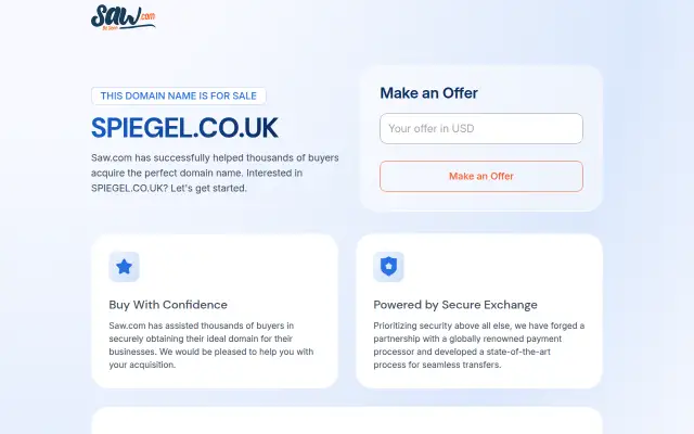Screenshot of spiegel.co.uk