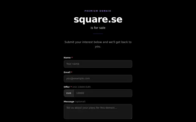 Screenshot of square.se