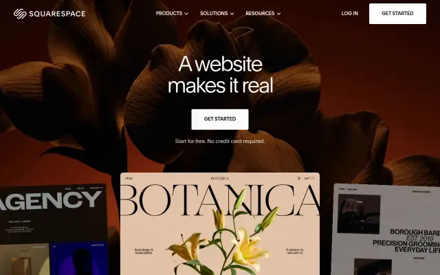 Screenshot of squarespace.uk