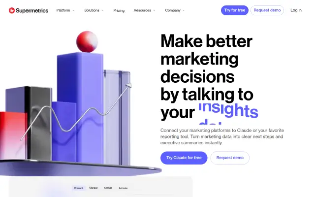 Screenshot of supermetrics.org
