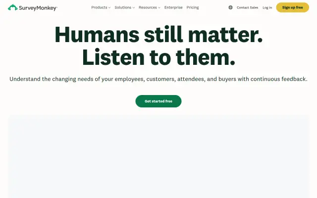 Screenshot of surveymonkey.org