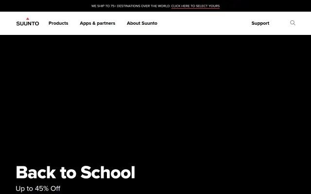 Screenshot of suunto.co