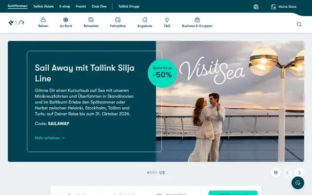 Screenshot of tallinksilja.de