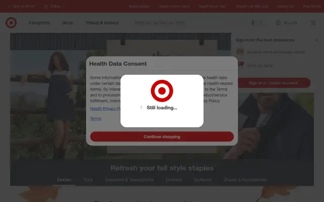 Screenshot of target.biz