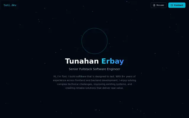 Screenshot of tuni.dev