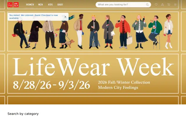 Screenshot of uniqlo.ca