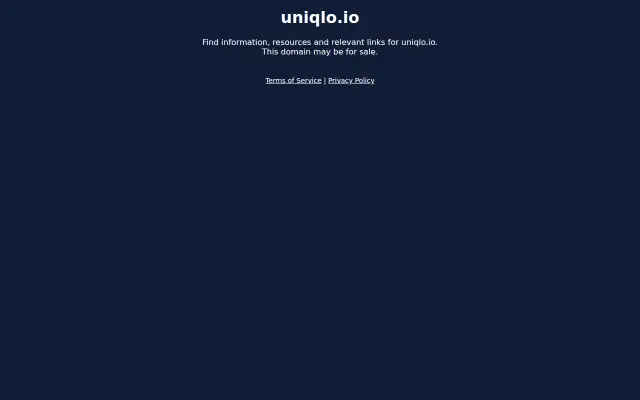 Screenshot of uniqlo.io