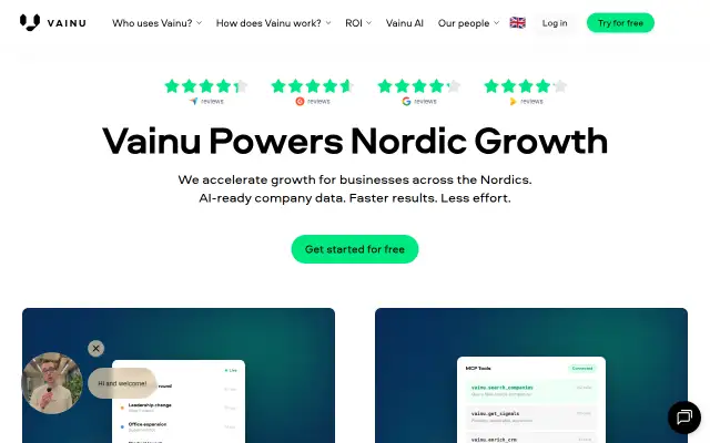 Screenshot of vainu.org