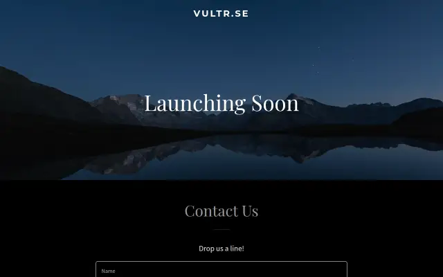 Screenshot of vultr.se