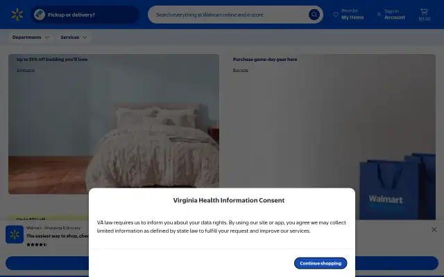 Screenshot of walmart.eu