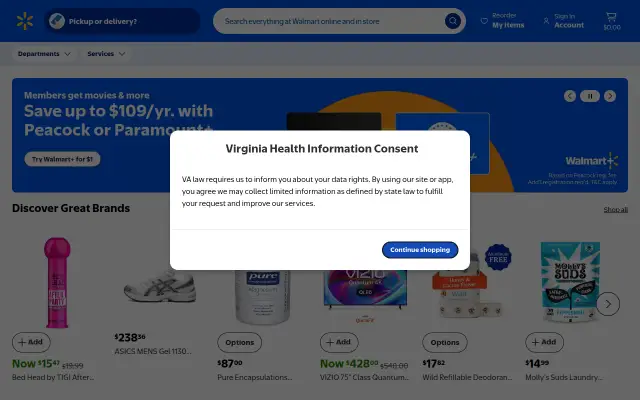 Screenshot of walmart.nl