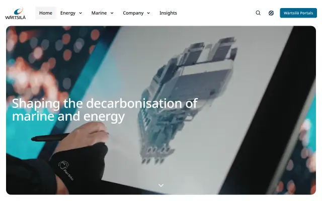 Screenshot of wartsila.eu