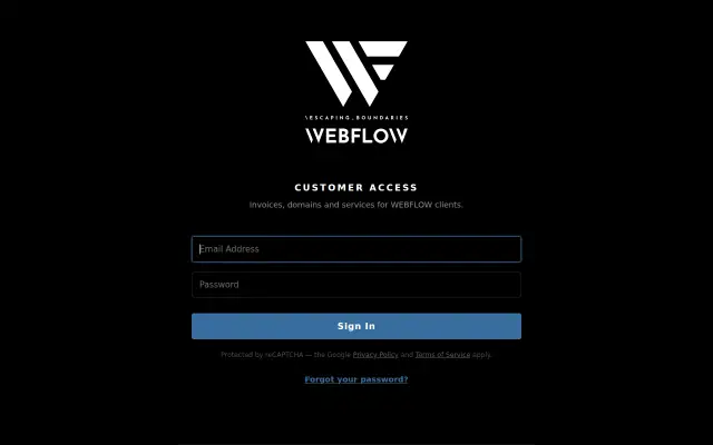 Screenshot of webflow.co