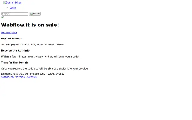 Screenshot of webflow.it
