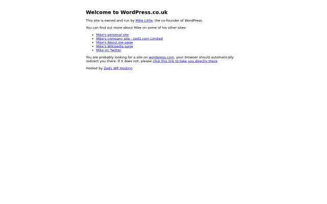 Screenshot of wordpress.uk