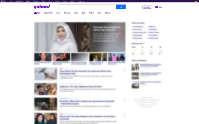 Screenshot of yahoo.de