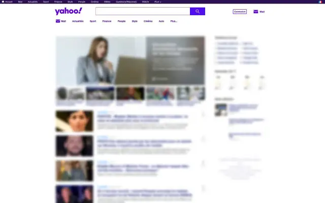 Screenshot of yahoo.fr