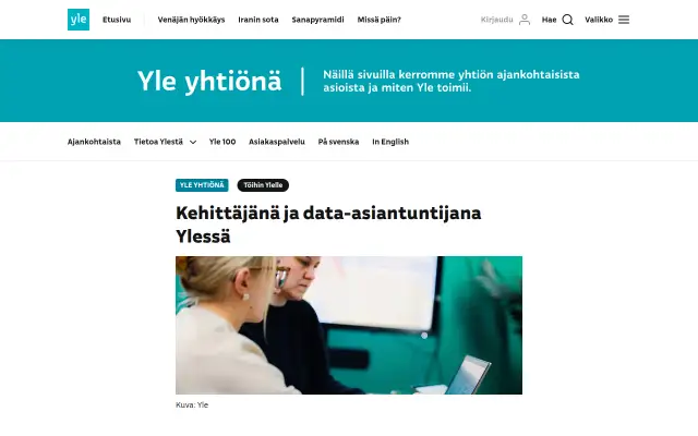 Screenshot of yle.dev