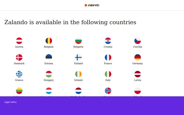 Screenshot of zalando.me