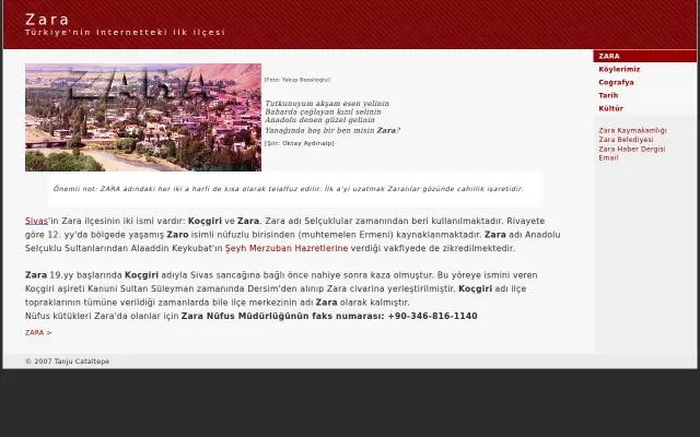Screenshot of zara.org