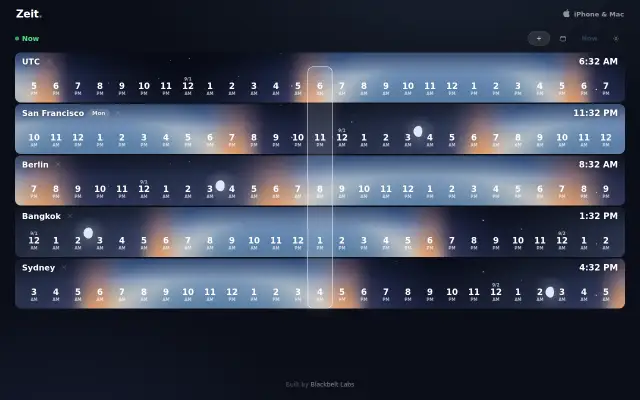 Screenshot of zeit.xyz